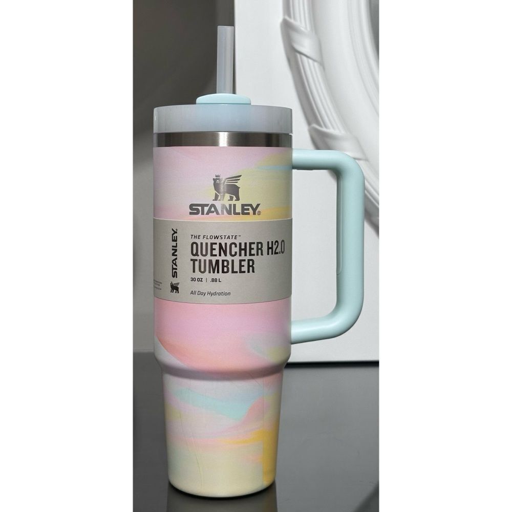Stanley Quencher H2.0 FlowState Tumbler 30oz,‎ WARM SERENE BRUSHSTROKES